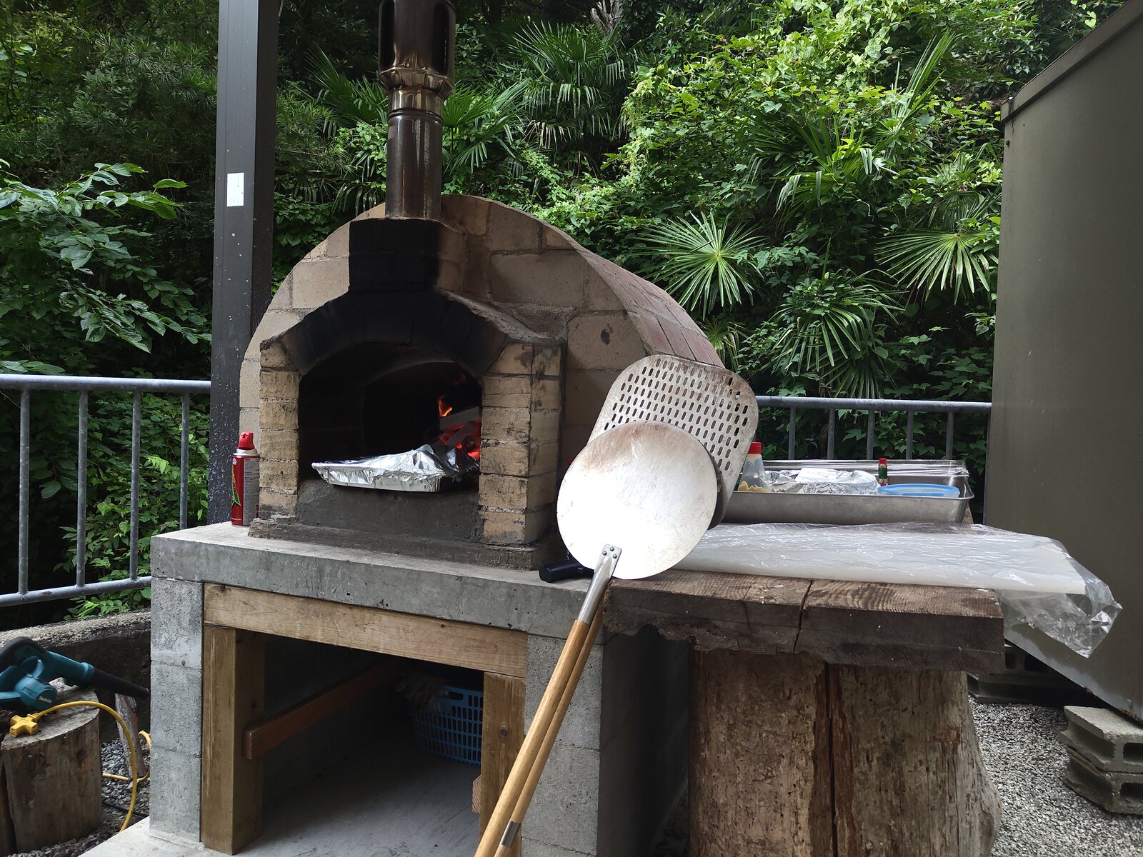 Pizza baked at Guest House Kurotaki